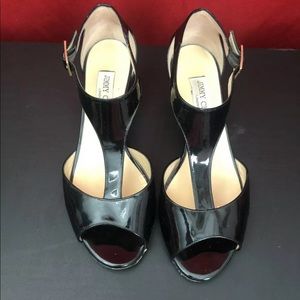 Used Jimmy Choo London Women 8.5 US 38.5 Eur Black